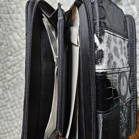 Black and White Patchwork Wallet - Picture 3 of 9